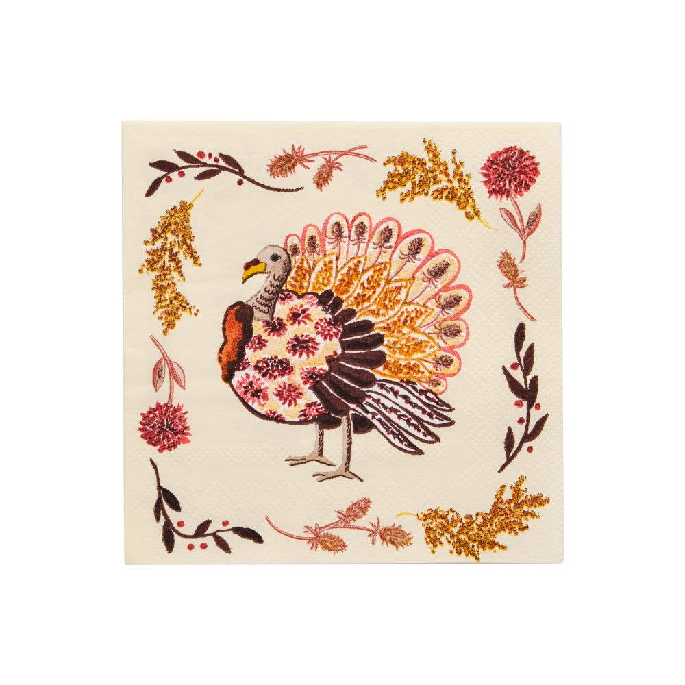 Amber Harvest Cocktail Napkins/26pk