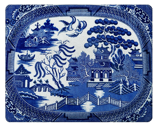 Blue Willow Glass Cutting Board