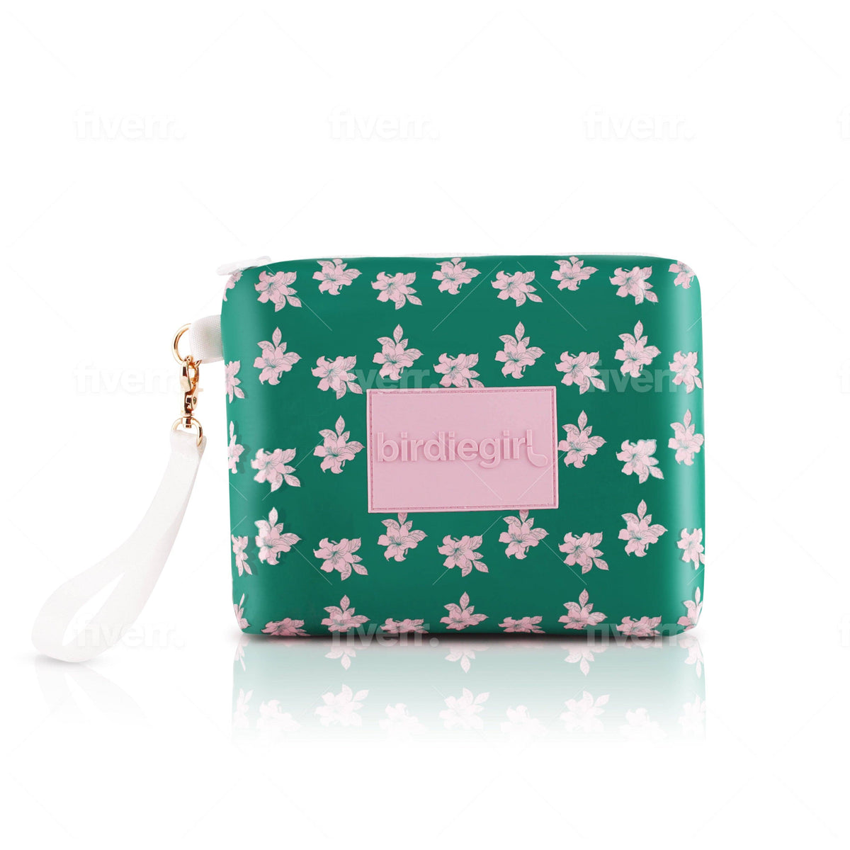 Set of 2: Azalea Magnetic Golf Towel and Golf Accessory Bag