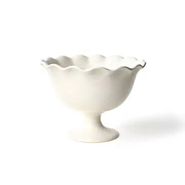 Coton Colors Sig White Ruffle Trifle Bowl