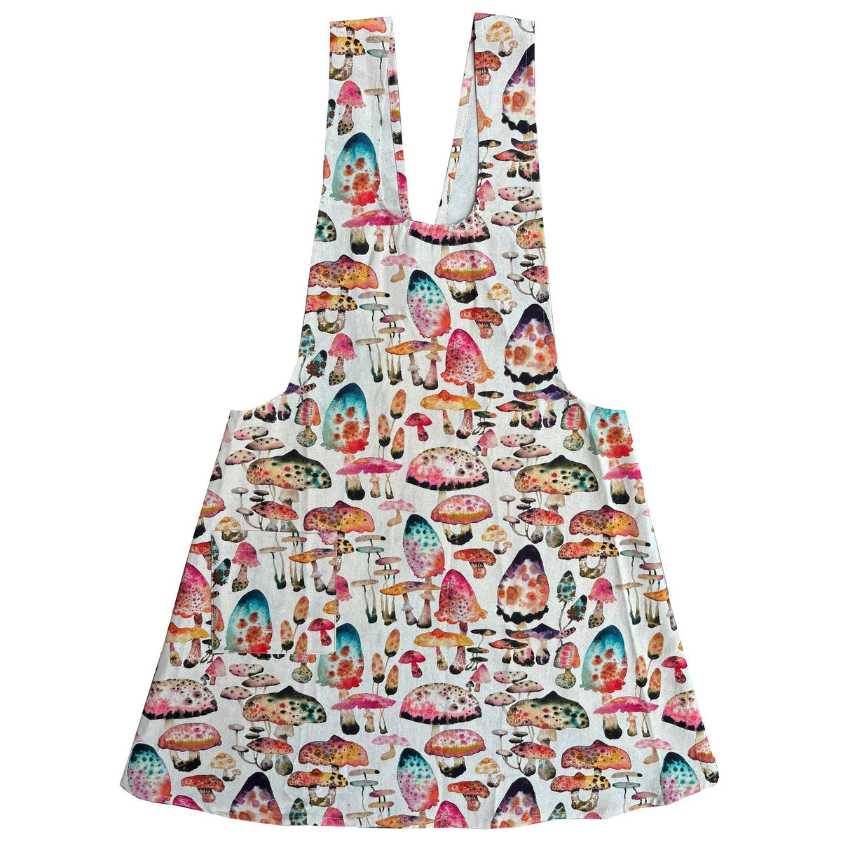 Pinafore Apron- Inky Shrooms