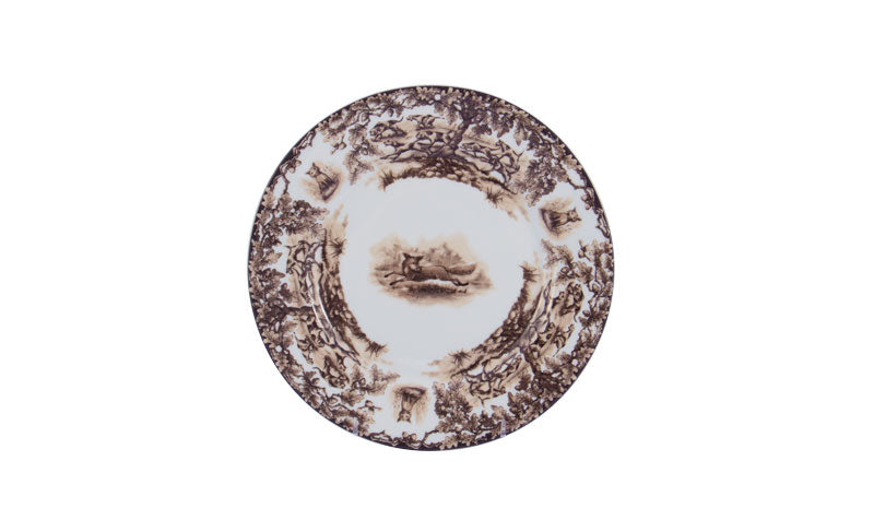 CE Corey Aiken Dog 8″ Rimmed Dessert Plate