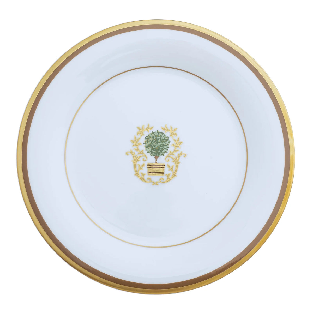 Pickard UW Topiary Salad-Gold and Brown Band