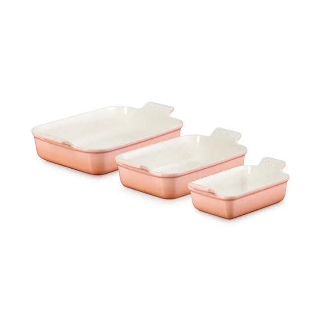 Le Creuset 3-Piece Rectangular Baking Dish Set Chiffon