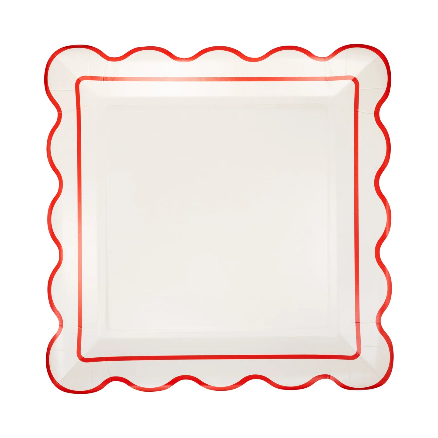 My Mind's Eye - Cream Scalloped Square Plate 10"