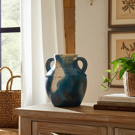 Modern Triple Handle Jug, 10in