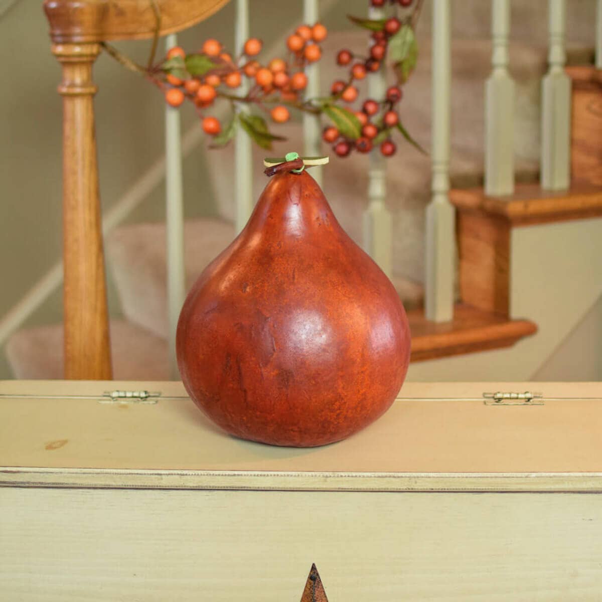 Hand-Crafted Gourd - Jack-O-Lantern Large Candy Dish