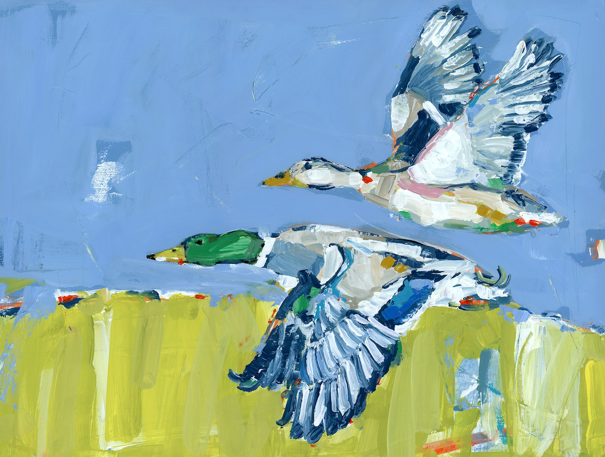 Duck Krausing on Hand-signed Fine Art Paper