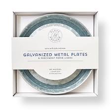 Plate & Pattern Galvanized Metal Plate Set