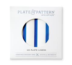 Plate & Pattern Blue Stripe Liner