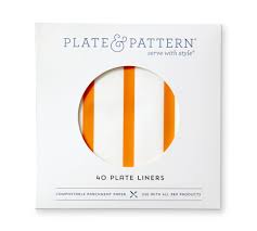 Plate & Pattern Orange Stripe Liner