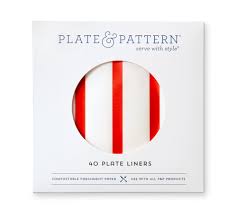 Plate & Pattern Red Stripe Liner