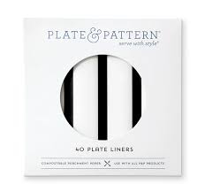 Plate & Pattern Black Stripe Liner