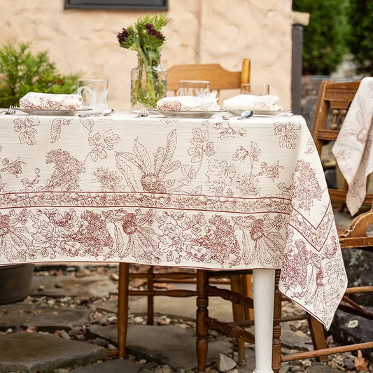 April Cornell Chesnut Tablecloth, 60x90