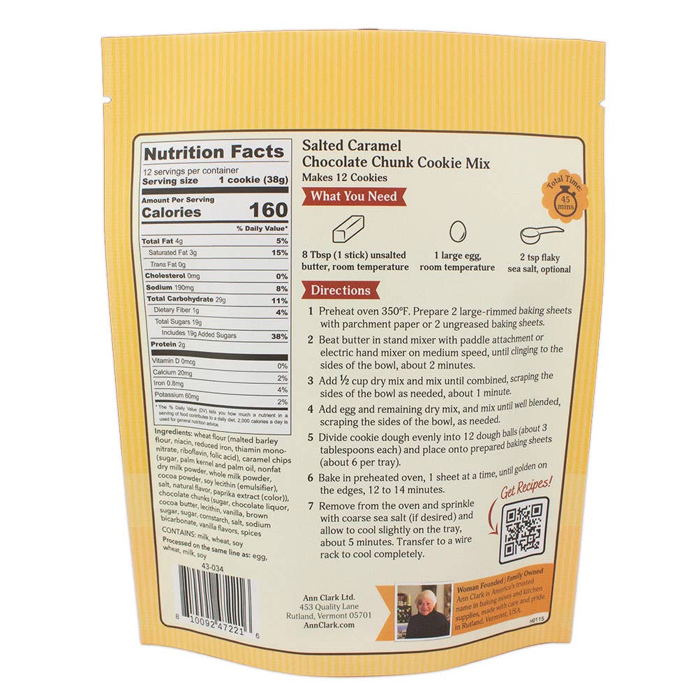 Premium Salted Caramel Chocolate Chip Cookie Mix, 16 oz