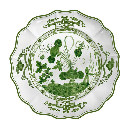 Beatriz Ball VIDA Faenza Round Platter 13" (Green and White)