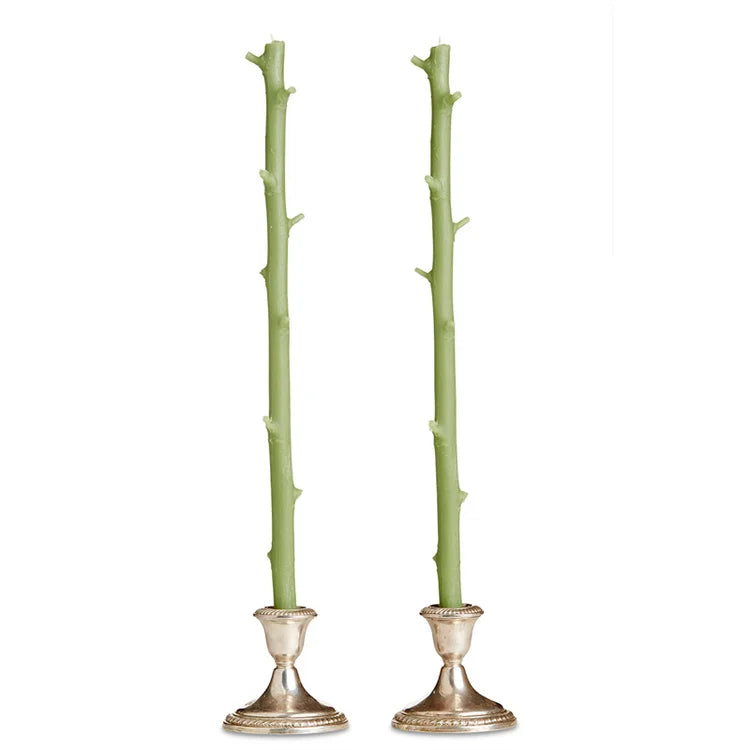 Stick Candles Hickory, Pair - Sour Apple