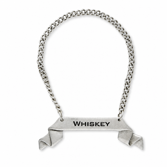 Pewter Ribbon Decanter Tags