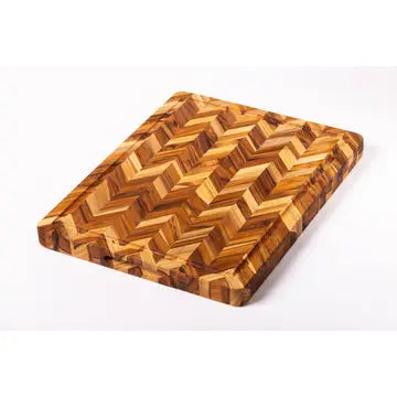 Teak Haus Herringbone Board With Canal