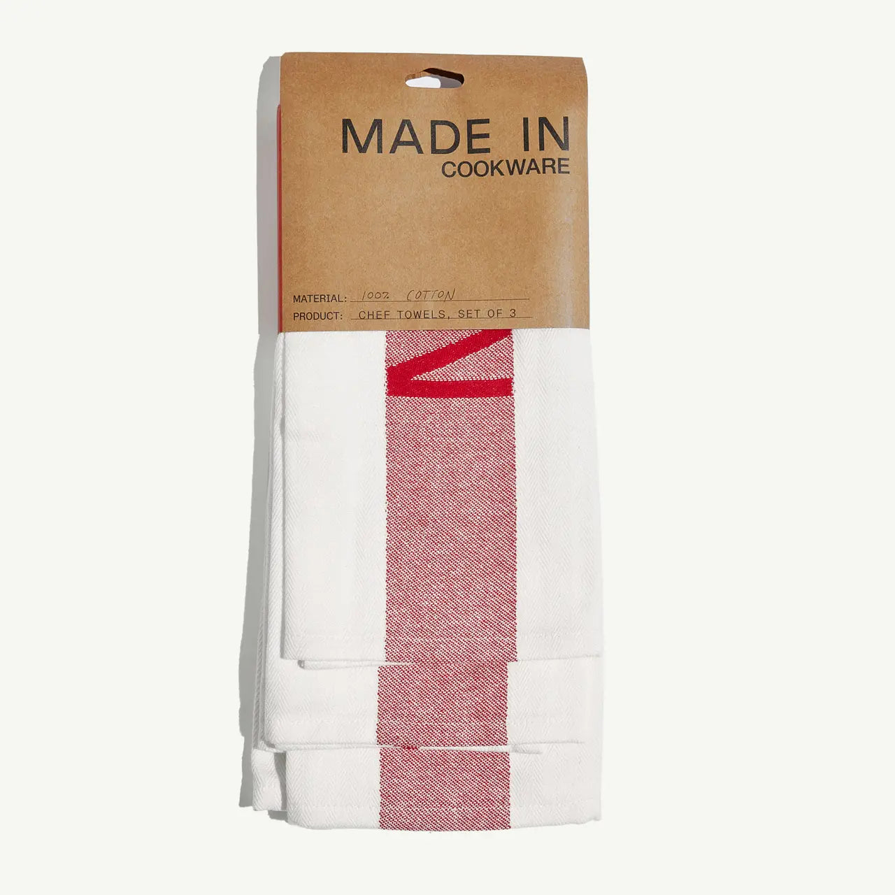 Made In 3pc Chef Towels - Red