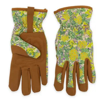 Garden Gloves Orange Grove Yellow Buttercup, O/S