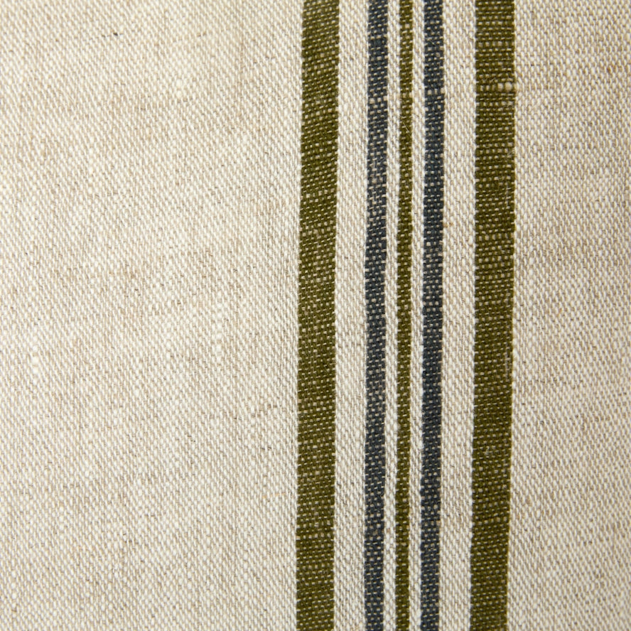 Antibes Natural & Green Sq Cushion Cover + Insert 22"x22"