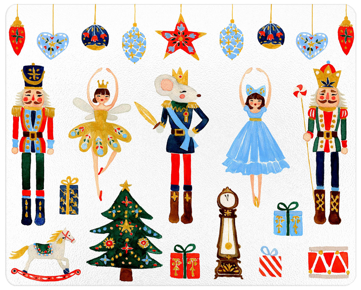 Nutcracker Suite Glass Cutting Board
