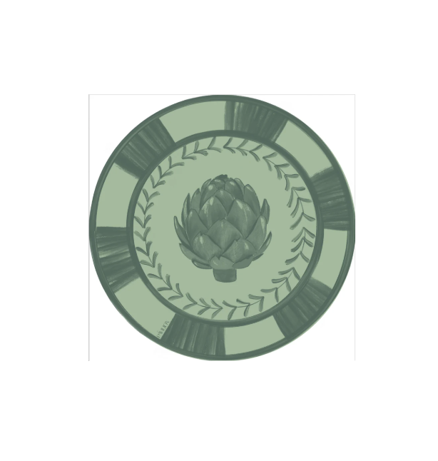 Josephine Artichoke Dessert Plate - 8 pack