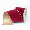 Fig & Dove Red Suede Ribbon