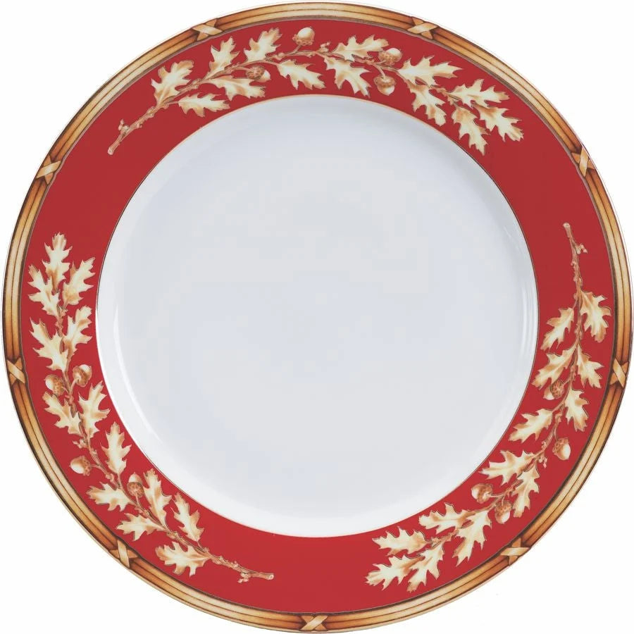 Julie Wear Gold Oak Salad Plate - Red