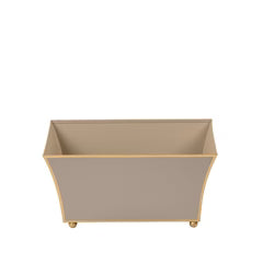 Gracie Fluted Rectangle Cachepot, Natural