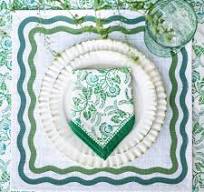 Pomegranate Square Wave Placemat, Set 4