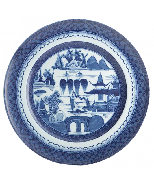 Blue Canton Dinner Plate, Large