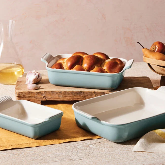 Le Creuset Set of 3 Heritage Rectangular Dishes Sea Salt