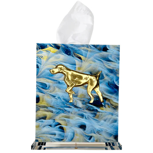 Southern Tribute Tissue Box Cover, Blue, Pointer