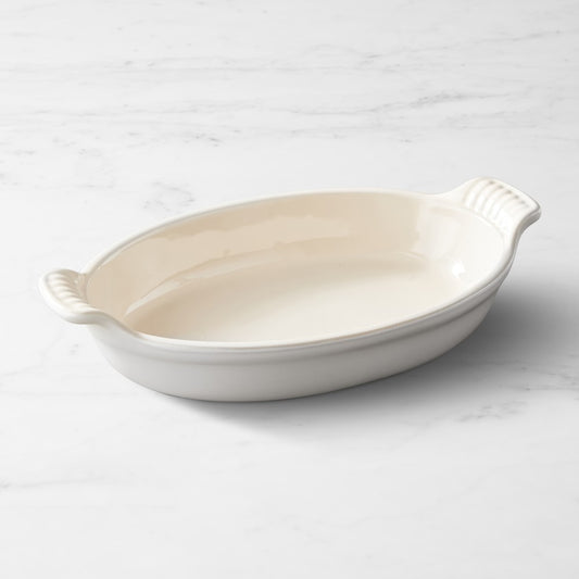 Le Creuset Heritage Oval Baker, 1 Qt White