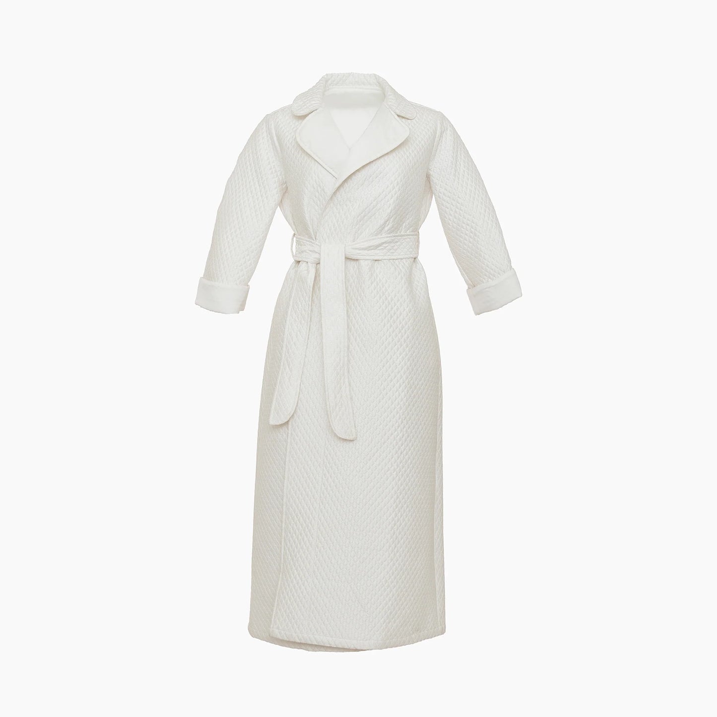 Lenora Classic Quilted Robe, White