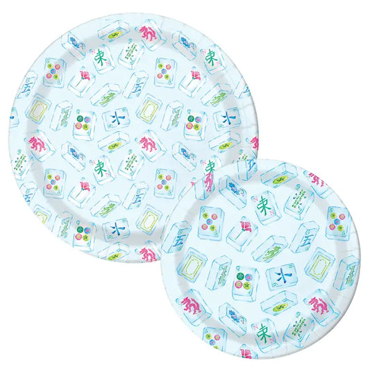 Mahjong premium paper plates 7in