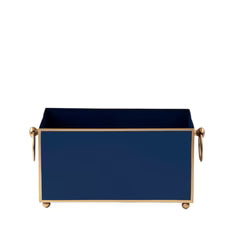 Mattie Rectangular Cachepot Planter, Blue