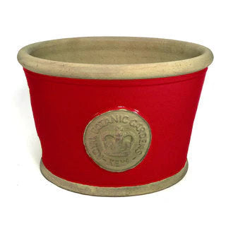 Bot Collection Windsor Kew, Low Pot, Medium Berry Red