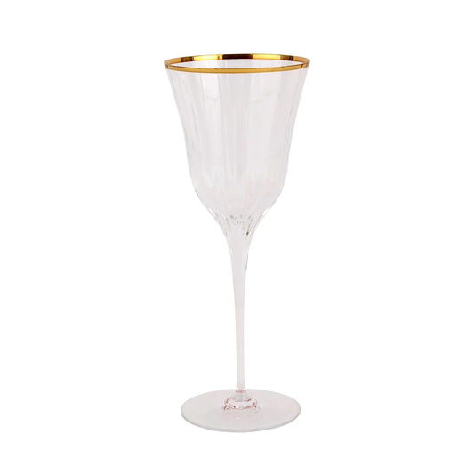 Vietri Natalia Wine Glass Gold