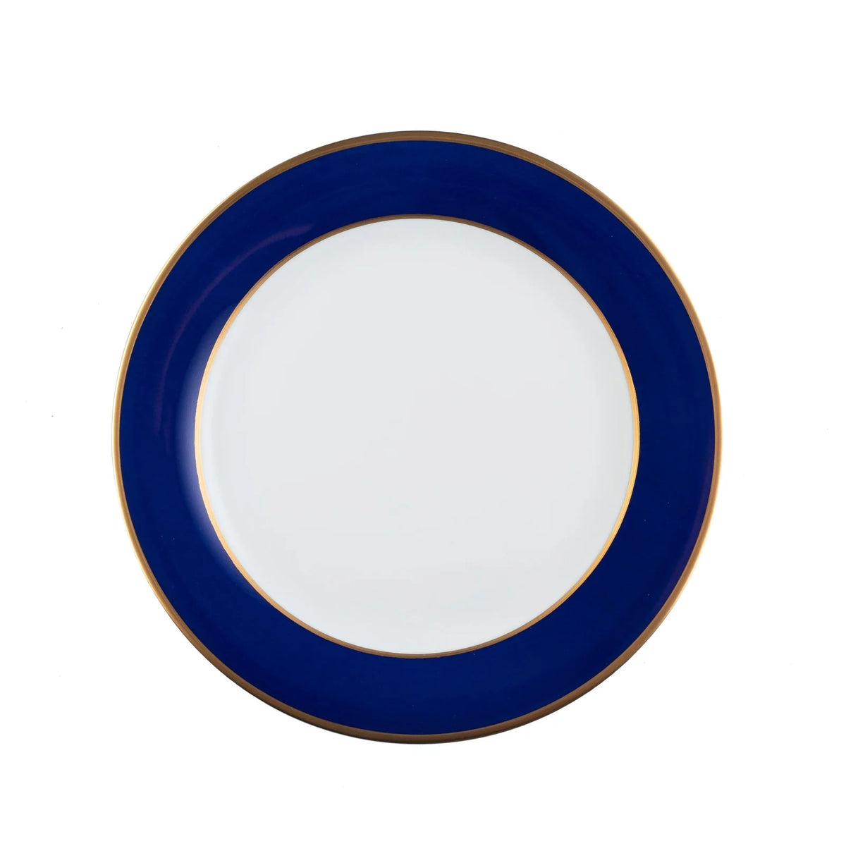 Pickard UW ColorSheen Navy-Blue Gold Salad Plate
