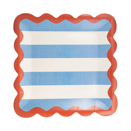 My Mind's Eye - Hamptons Stripes 9" Ric Rac Plate