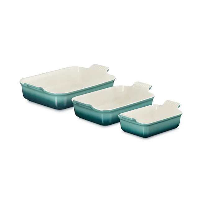 Le Creuset Heritage 3-Piece Rectangular Baking Dish Set