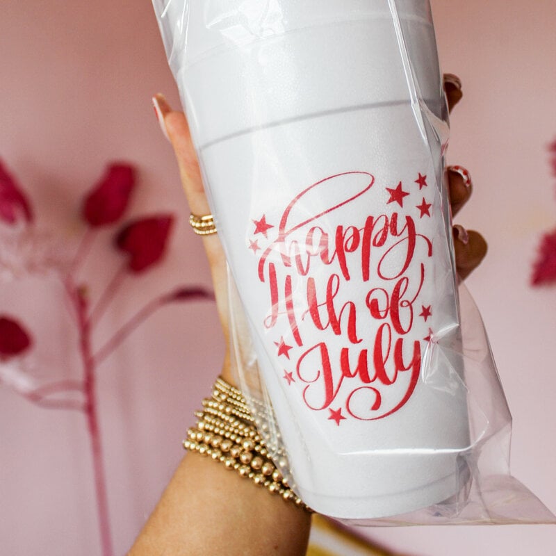 Rosanne Beck Happy 4th of July, Red Styro Cups