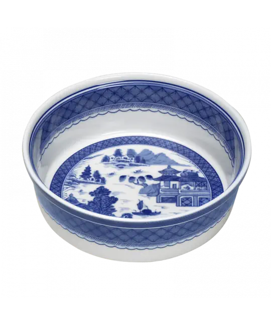 Blue Canton Round Souffle