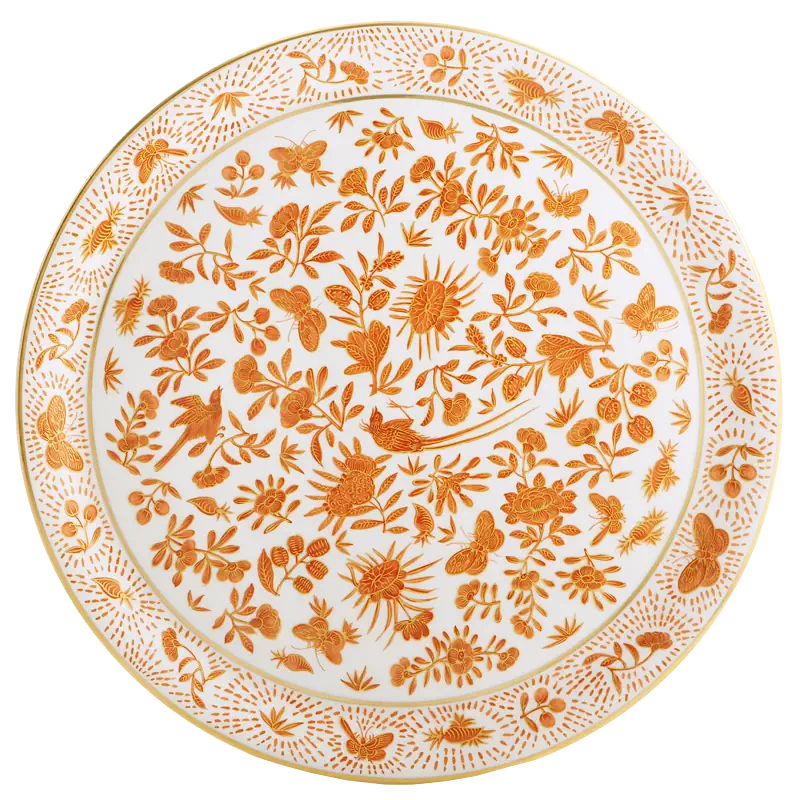 Mottahedeh Sacred Bird and Butterfly Cake Platter