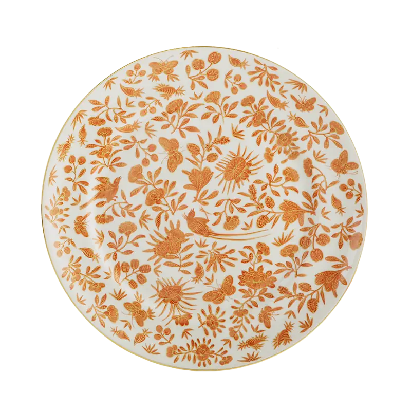 Mottahedeh Sacred Bird and Butterfly Dessert Plate