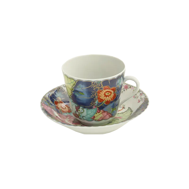 Mottahedeh TOBACCO LEAF TEA CUP AND SAUCER