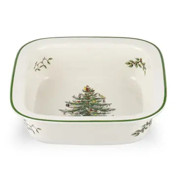 Spode Christmas Tree square baker 10 in